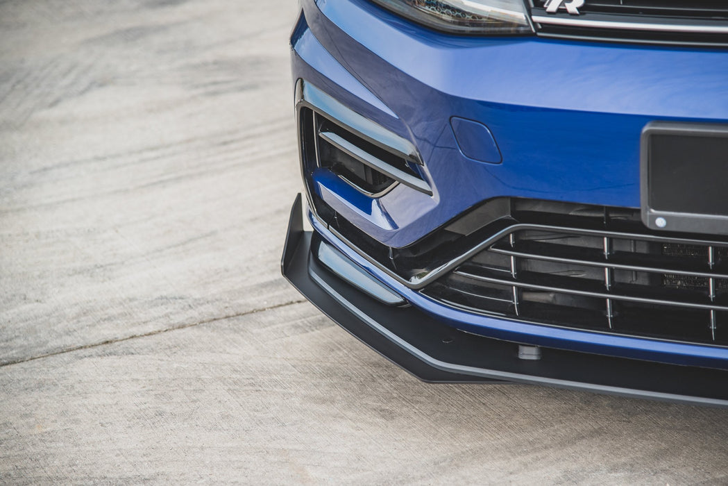 Racing Durability Front Splitter + Flaps VW Golf 7 R / R-Line Facelift