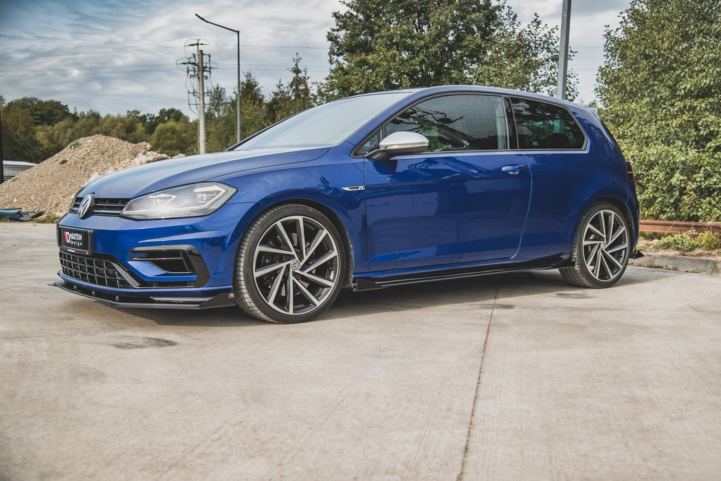 Racing Durability Side Skirts Diffusers + Flaps VW Golf 7 R / R-Line Facelift