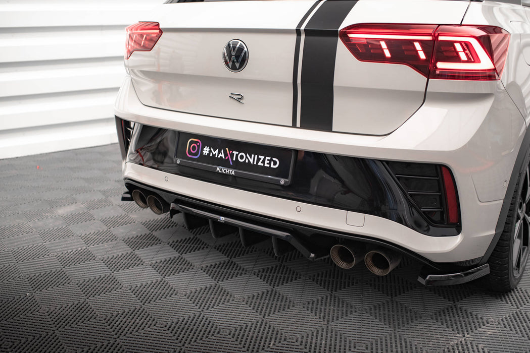 Central Rear Splitter (with vertical bars) Volkswagen T-Roc R / R-Line Mk1 Facelift