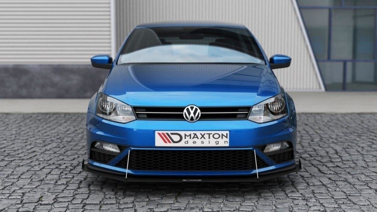 FRONT RACING SPLITTER VW POLO MK5 GTI FACELIFT (with wings)