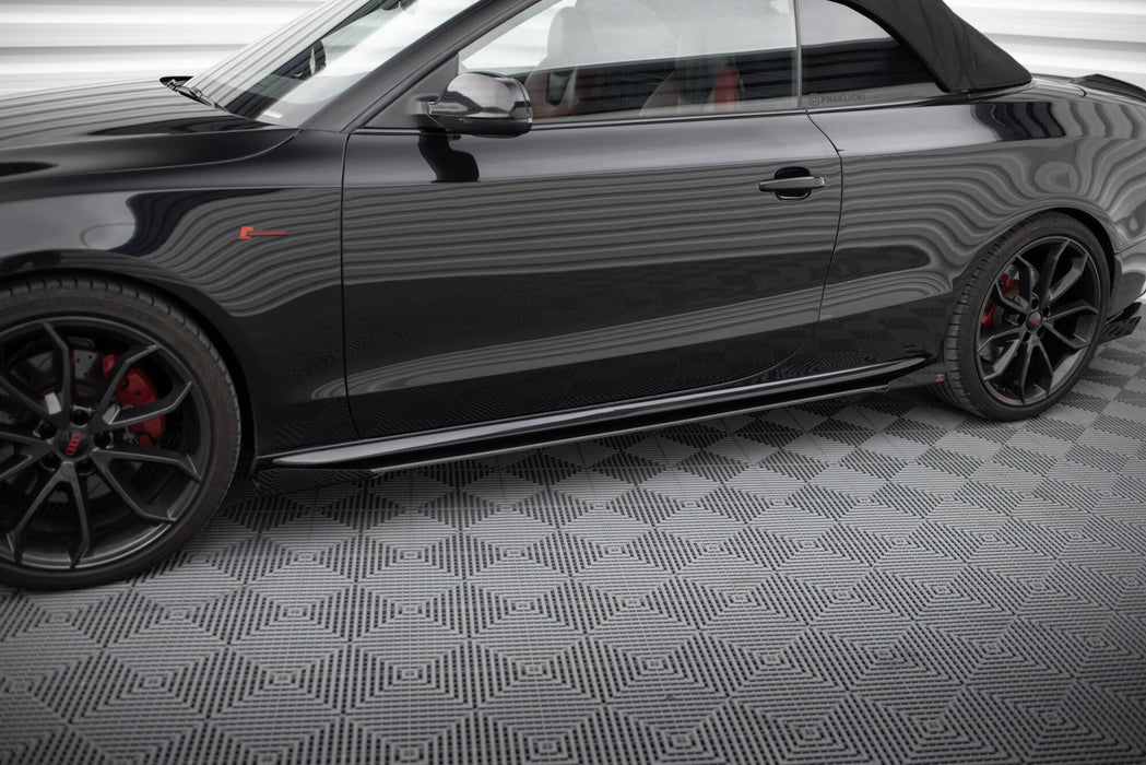 Street Pro Side Skirts Diffusers + Flaps Audi A5 / A5 S-Line / S5 Coupe / Cabrio 8T / 8T Facelift