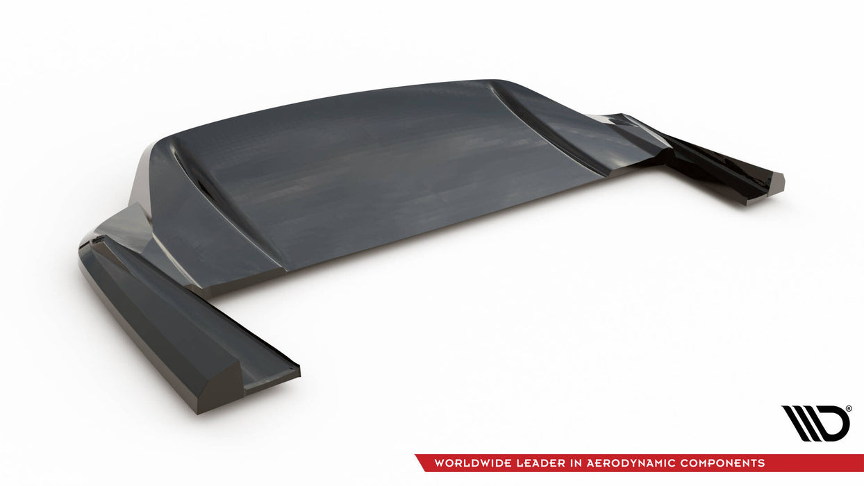 Central Rear Splitter (with vertical bars) Porsche Taycan / Taycan 4 / Taycan 4S / Taycan GTS Mk1