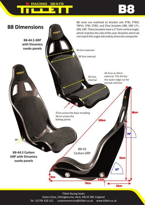 Tillett B8 Carbon Race Seat