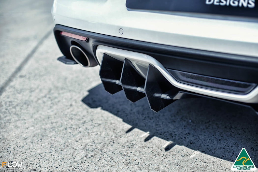 White Ford Mustang S550 FM Rear Diffuser