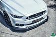 White Ford Mustang S550 FM Front Lip Splitter Extensions