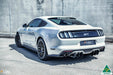 White Ford Mustang S550 FM Side Skirt Extension Splitters