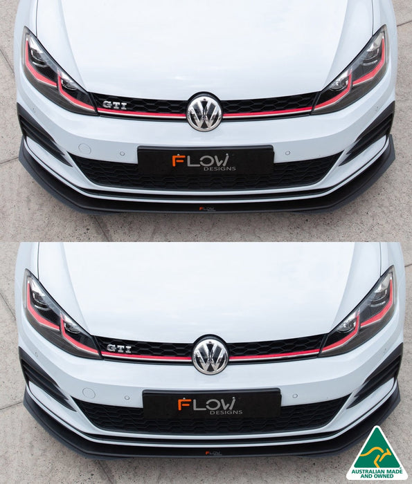 VW MK7.5 Golf GTI Front Splitter Extensions | Flow Designs Australia