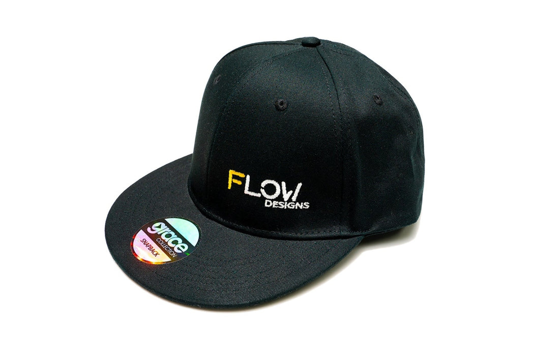 Flow Designs Embroided Snapback Hat (Black)