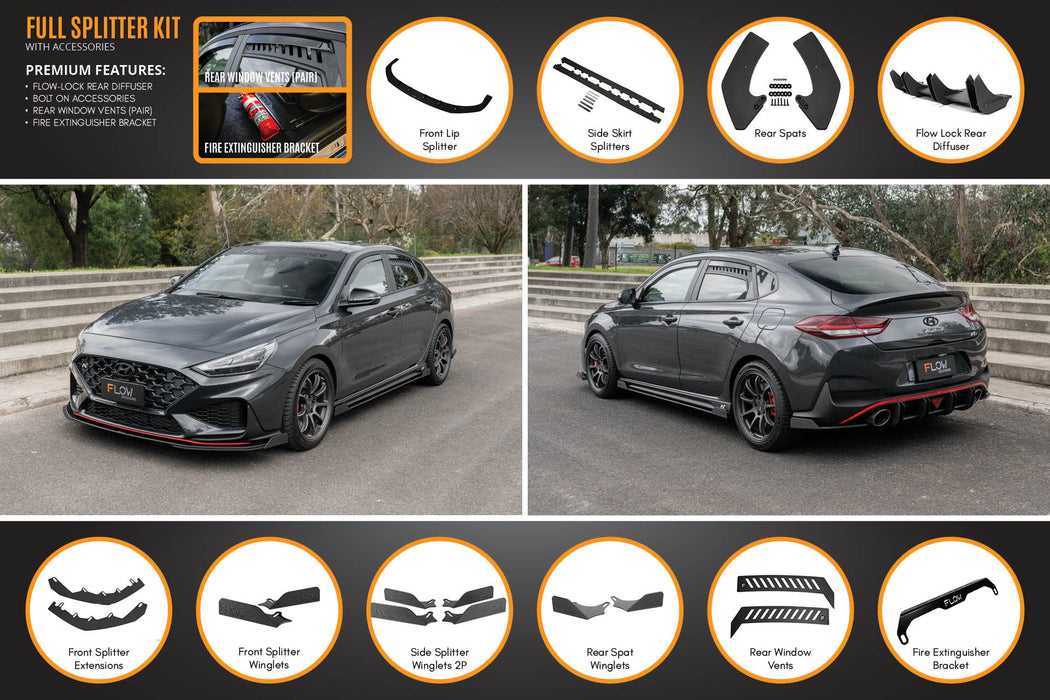 i30N Fastback PD FL 2022+ Full Lip Splitter Set