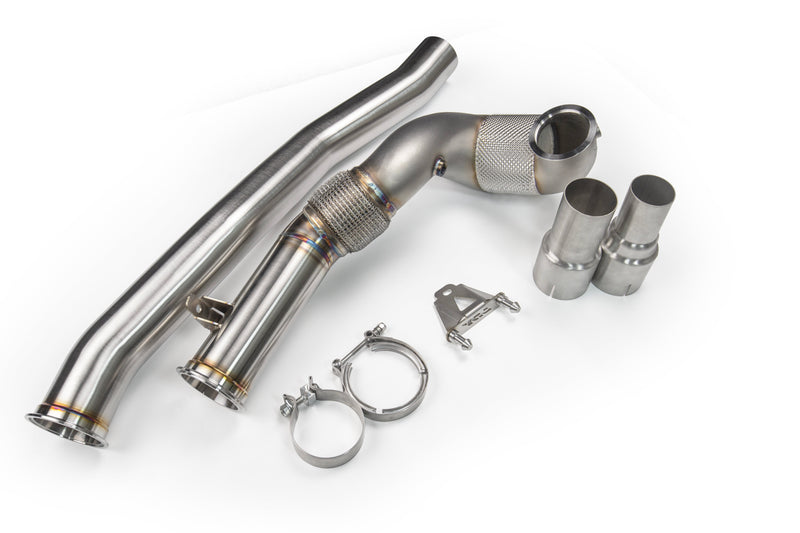 JDY 130mm Catted Downpipe MQB 2.0TSI MK7/7.5 R/GTI 8V/8V.5 S3 AWD/FWD