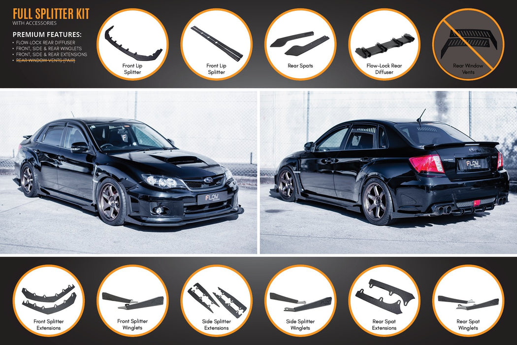 Impreza WRX / STI G3 Sedan FL Full Lip Splitter Set