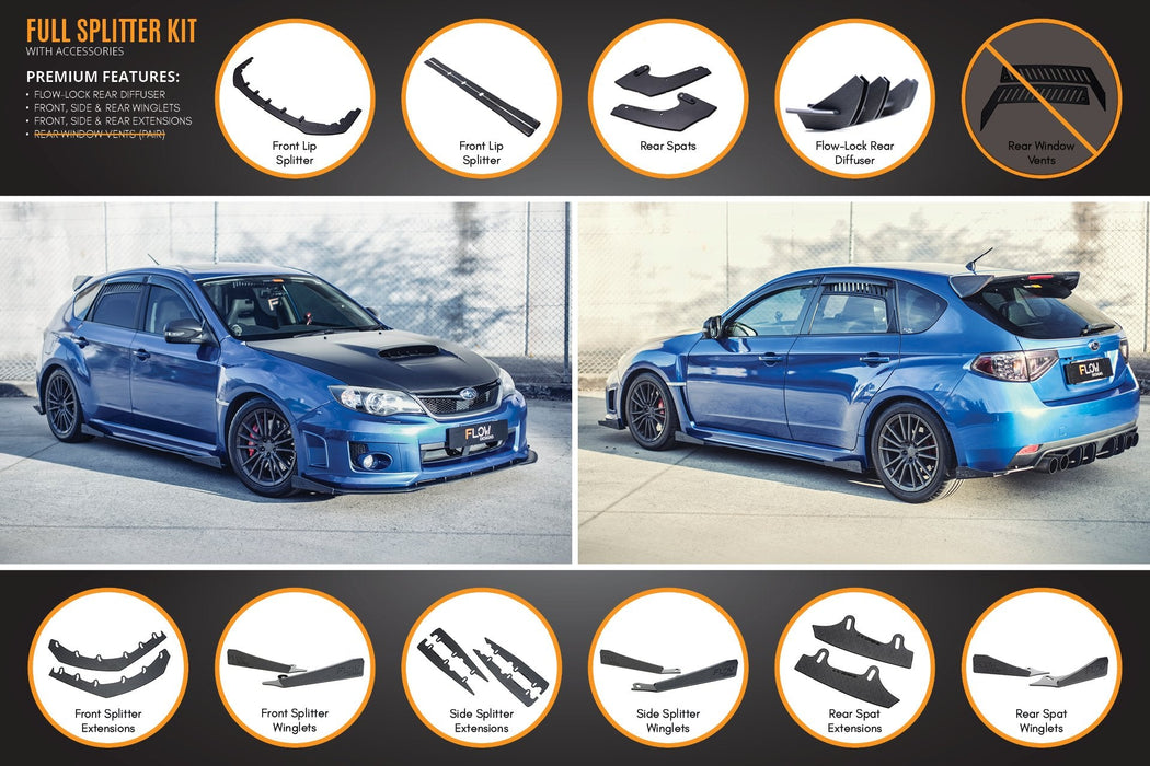 Impreza WRX / STI G3 Hatch (FL) Full Lip Splitter Set