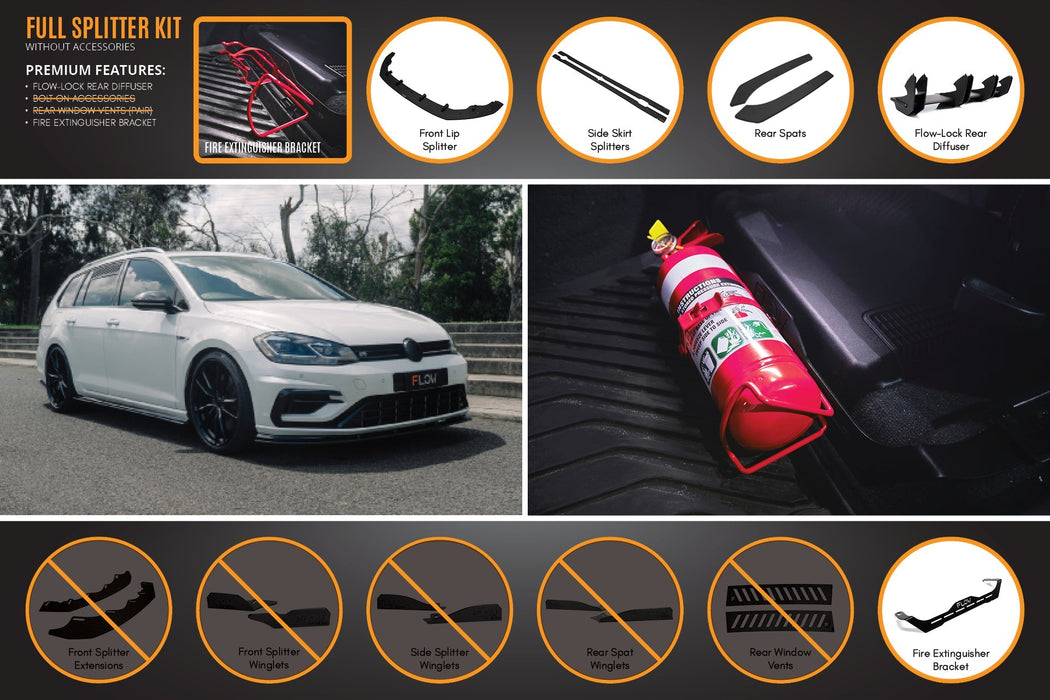 MK7.5 Golf R Wagon Full Lip Splitter Set