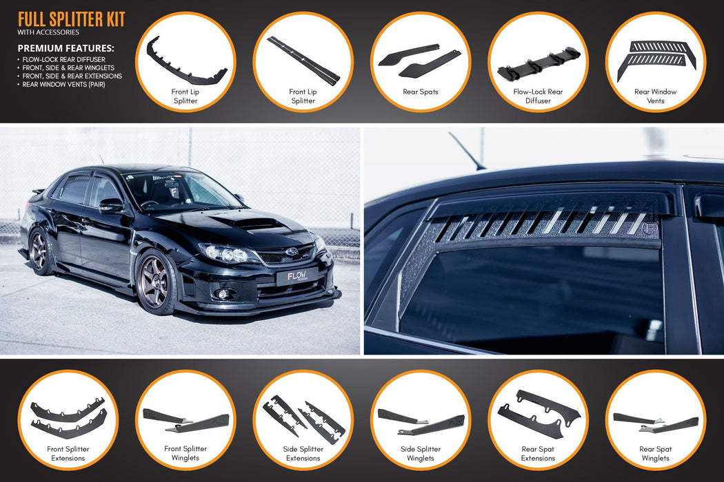 Impreza WRX/RS G3 Sedan PFL Full Lip Splitter Set