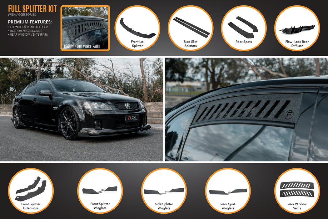 VE Commodore S1 Sedan Full Lip Splitter Set