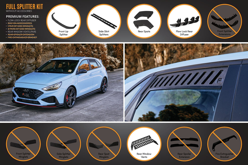 i30N Hatch PD FL 2021 Full Lip Splitter Set