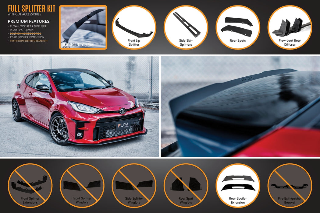 Yaris GR Full Lip Splitter Kit With Rear Diffuser