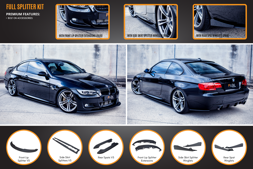 E92 M Pre LCI Sport Full Lip Splitter Set