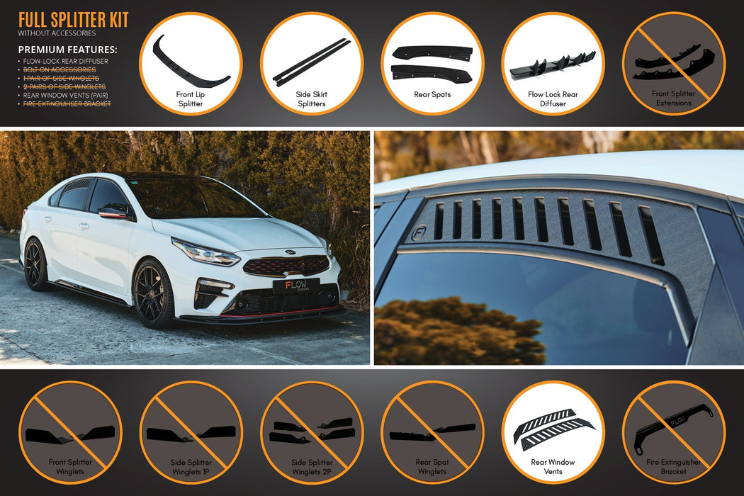 Cerato GT Sedan PFL Full Lip Splitter Set