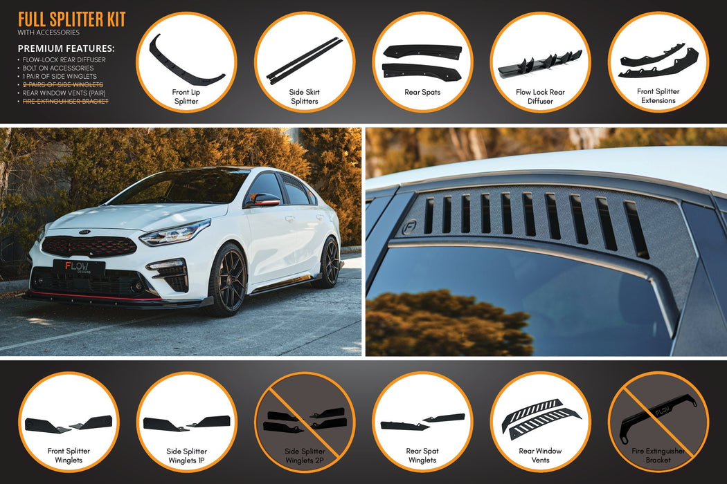 Cerato GT Sedan PFL Full Lip Splitter Set