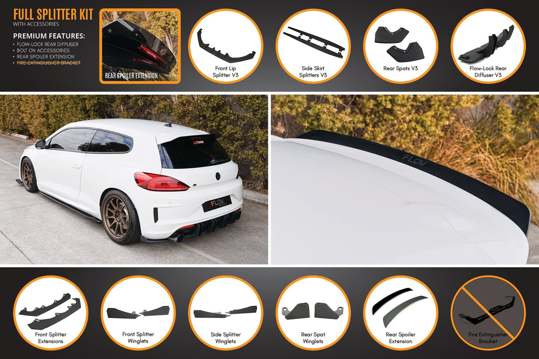 Scirocco R FL V3 Full Lip Splitter Set