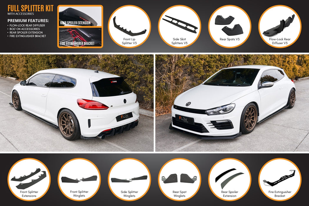 Scirocco R FL V3 Full Lip Splitter Set