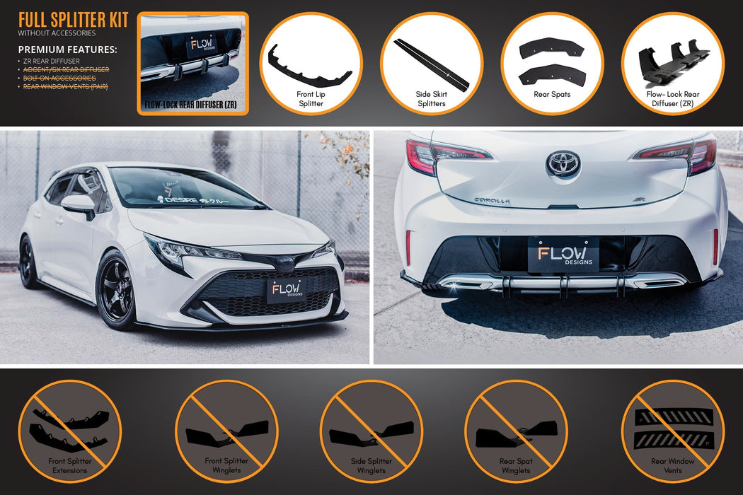 Corolla MZEA12R/ZWE211R 2018-2022 Full Lip Splitter Set