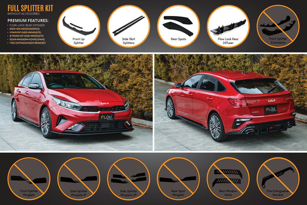 Cerato GT Hatch Facelift Full Lip Splitter Set