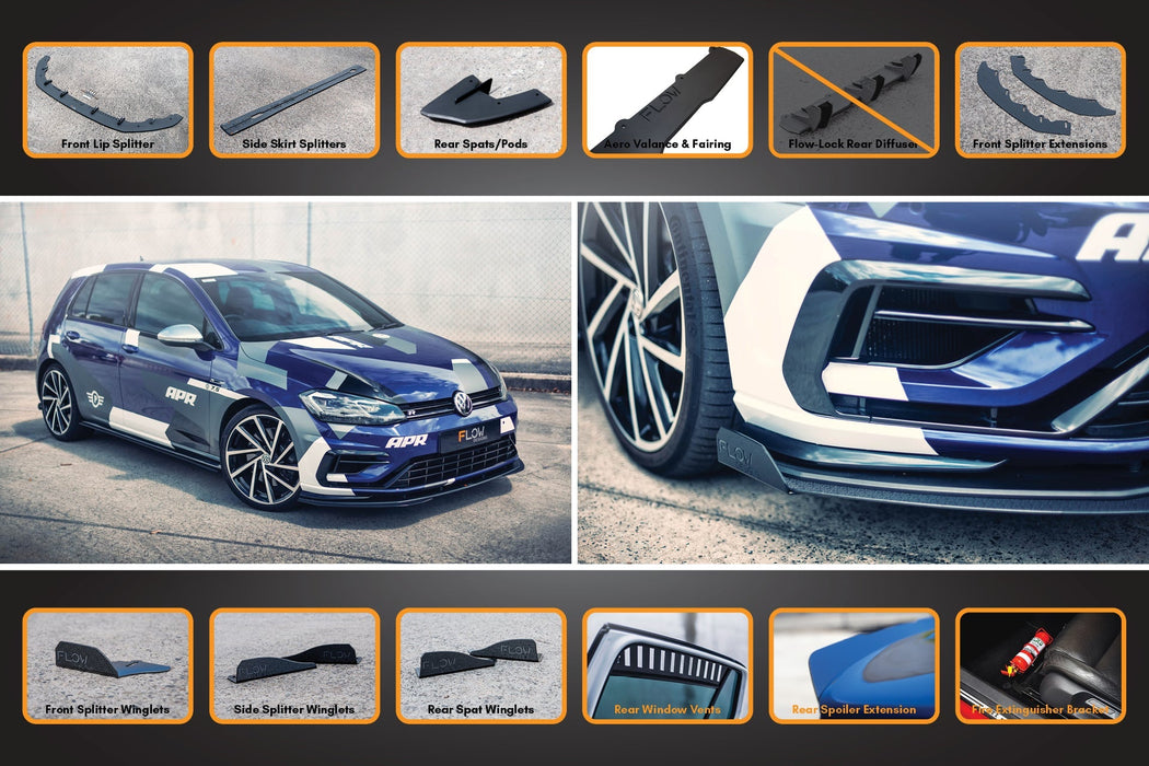 MK7.5 Golf R Full Lip Splitter Set with Rear Valance & Fairing