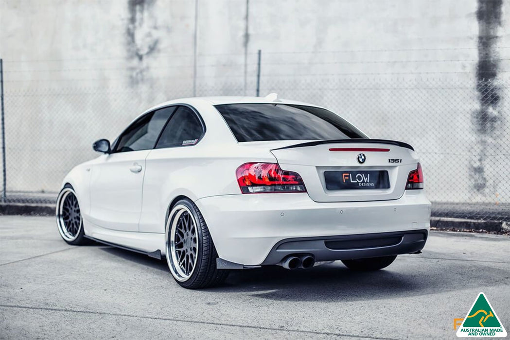 White BMW E82 Rear Pods Winglet