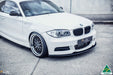 White BMW E82 Front Lip Splitter