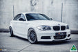 White BMW E82 Front Lip Splitter