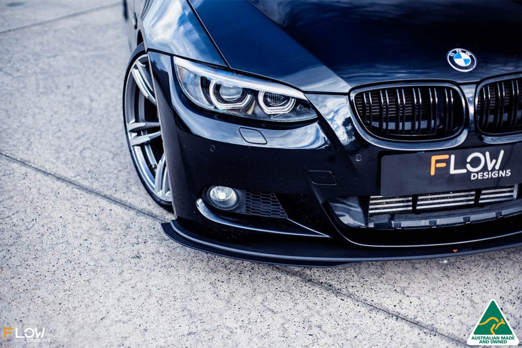 Black BMW E92 3 Series Front Splitter Extensions