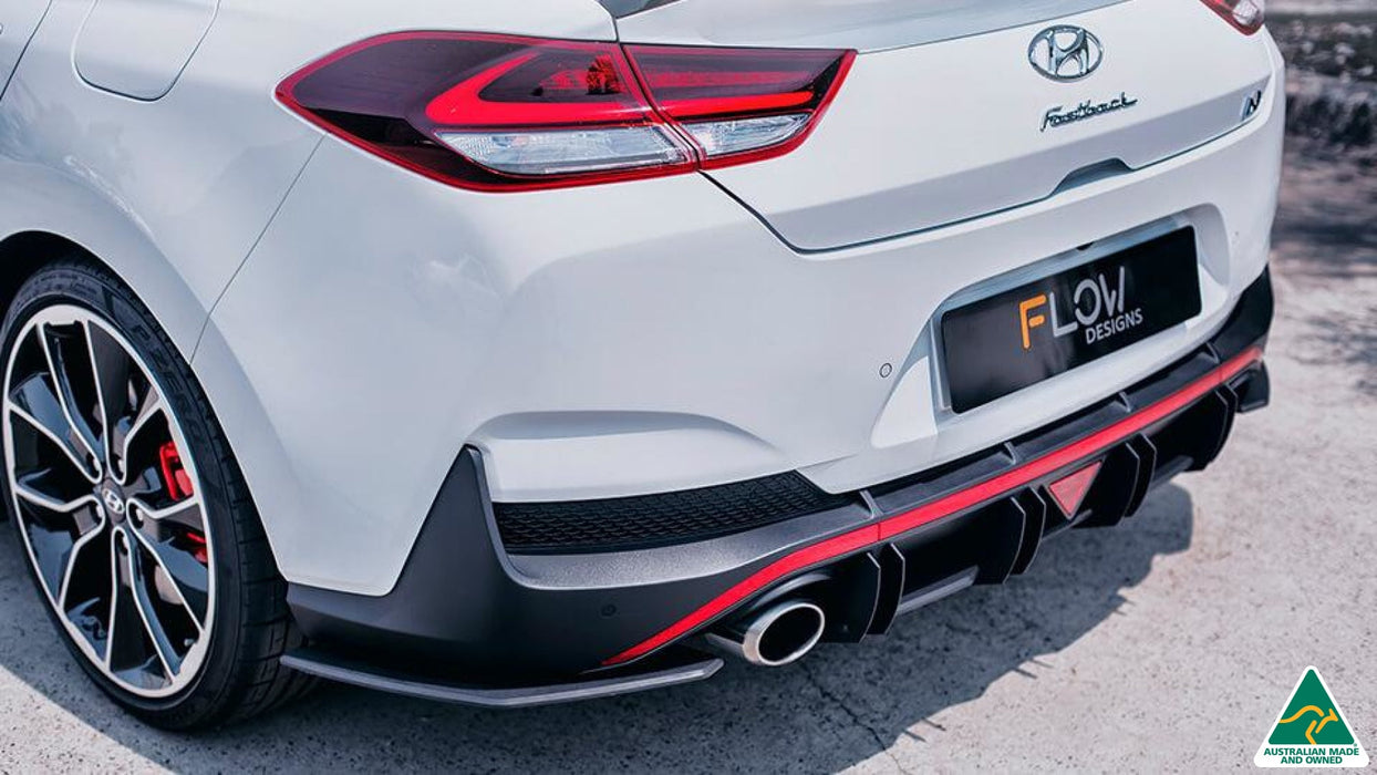 White Hyundai i30N Fastback Rear Pods/Spats