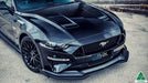 Black 2018 Mustang S550 FN Front Splitter