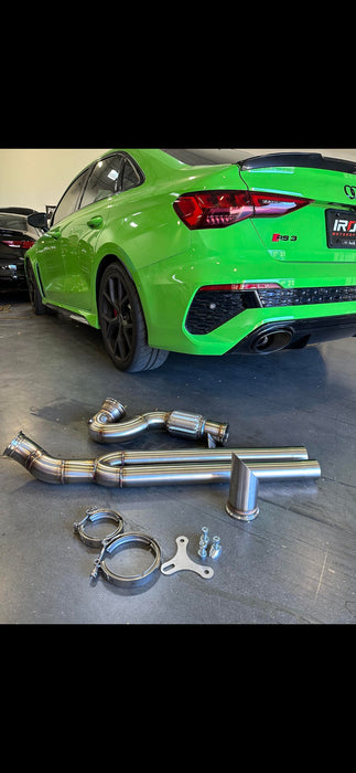 IMS RS3 8V.2 STOCK/HYBRID TURBO DOWNPIPE WITH MIDPIPES